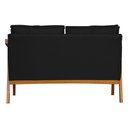 Ver imagem 3 de Namoradeira Vitoria Base Reforçada Luxo Linho Preto