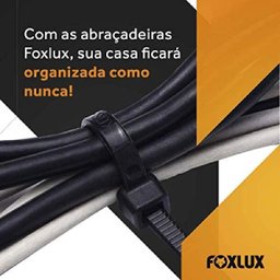 Abraçadeiras de Nylon 200 X 2.5 Mm 100 Unidades Preto Foxlux - 4