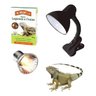 Combo Para Iguana Alimento Luminária Com Lâmpada Uva Uvb 3.0 Alcon Lampada uva uvb repteis terrario  - 1