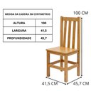 Ver imagem 3 de Kit 8 Cadeiras Repleta Esmeralda Madeira Maciça Sala Jantar - Mel