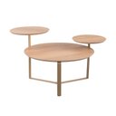 Ver imagem 2 de Mesa de Centro Três Tampos Chanfrado Orgânica Pé Metal Complementos