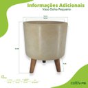 Ver imagem 2 de Vaso Doha Pequeno Pé Palito (22x19)travertino Alpe e Aritana