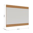 Ver imagem 4 de Painel para TV até 75 Polegadas 200cm Multimóveis Crcol-PTV018 Off White/Madeirado