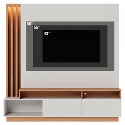 Estante para Tv até 75 Polegadas Humaitá 2 Portas Off White Matte/freijó - Colibri - 2