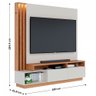 Estante para Tv até 75 Polegadas Humaitá 2 Portas Off White Matte/freijó - Colibri - 4