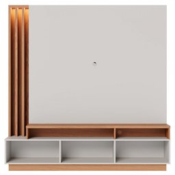 Estante para Tv até 75 Polegadas Humaitá 2 Portas Off White Matte/freijó - Colibri - 3