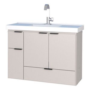 Conjunto Kit Gabinete de Banheiro com Cuba Balcão Aéreo Pia