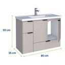 Ver imagem 3 de Conjunto Kit Gabinete de Banheiro com Cuba Balcão Aéreo Pia