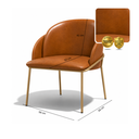Ver imagem 3 de Kit 6 Cadeira Aurora de Mesa de Jantar e Recepção Courissimo:Caramelo