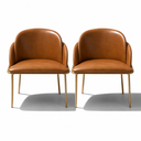 Ver imagem 1 de Kit 6 Cadeira Aurora de Mesa de Jantar e Recepção Courissimo:Caramelo
