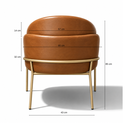Ver imagem 4 de Kit 6 Cadeira Aurora de Mesa de Jantar e Recepção Courissimo:Caramelo