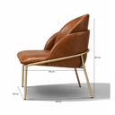 Ver imagem 2 de Kit 6 Cadeira Aurora de Mesa de Jantar e Recepção Courissimo:Caramelo