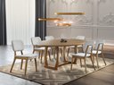 Ver imagem 1 de Sala de Jantar Moderna com 6 Cadeiras 1,80x1,0m - Zara - Requinte Salas