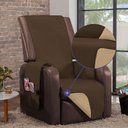 Ver imagem 3 de Protetor de Poltrona Impermeável 100% Poliéster:tabacocáqui