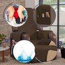 Ver imagem 2 de Protetor de Poltrona Impermeável 100% Poliéster:tabacocáqui