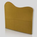 Ver imagem 2 de Cabeceira Orgânica Casal Estofada para Cama Box Bouclé Serena com Frame