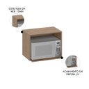 Ver imagem 3 de Suporte Micro-Ondas Forno 58cm Aéreo Grace Carvalho Oak Z44 - Mpozenato