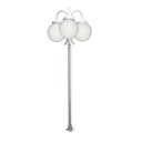 Ver imagem 1 de Poste Luminária Globo P Triplo Braço Curvo Baixo Branco 3mt