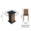 Ver mais imagens de Conj. Débora Mesa Tampo De Vidro 4 Cadeiras Preto/Rustic