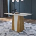 Ver imagem 1 de Mesa Carine Espresso Móveis Branco/Nature/Off White