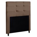 Ver imagem 1 de Cabeceira Cama Box Solteiro Luna 90cm Suede Marrom - Desk Design