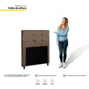 Ver imagem 3 de Cabeceira Cama Box Solteiro Luna 90cm Suede Marrom - Desk Design