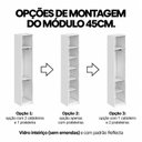 Ver imagem 5 de Guarda Roupa Modular 5 Portas Reflecta com Mesa Altezza Clean Freijó/Titânio