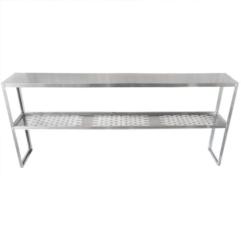 Prateleira de Apoio em Aço Inox 160 x 30 x 75 com 1 Plano Liso e Escorredor