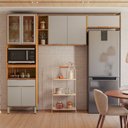 Ver imagem 1 de Cozinha Modulada Plena Pe0002 com 7 Portas e 1 Gaveta Cinamon Touch Nude Prime Tx Demóbile