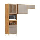 Ver imagem 4 de Cozinha Modulada Plena Pe0002 com 7 Portas e 1 Gaveta Cinamon Touch Nude Prime Tx Demóbile