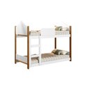 Ver imagem 2 de BELICHE INFANTIL 100%MDF BRANCO/MEL COM ESCADA P/ COLCHÃO 150X70 -