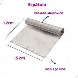 Kit Espátula Inox e Amassador Espremedor Batatas Rita Lobo - 3