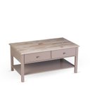 Ver imagem 5 de Mesa de Centro 2 Gavetas Tampo de Madeira Maciça Escovada Louise