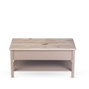 Ver mais imagens de Mesa de Centro 2 Gavetas Tampo de Madeira Maciça Escovada Louise