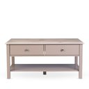 Ver imagem 2 de Mesa de Centro 2 Gavetas Tampo de Madeira Maciça Escovada Louise