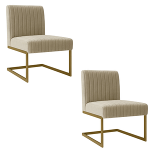 Kit 2 Cadeira Jantar Zay Sala Quarto Clínica Consultório:bege