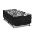 Ver imagem 1 de Cama Box Solteiro: Colchão Molas Ortobom Nanolastic Iso Firme + Base Crc Suede Black(78x188)