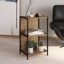 Ver imagem 1 de Estante Baixa 45cm Industrial Steel Quadra Marrom/Vermont/Preto
