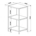 Ver imagem 4 de Estante Baixa 45cm Industrial Steel Quadra Marrom/Vermont/Preto