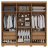 Guarda-roupa de Casal 100% Mdf 6 Portas 4 Gavetas Valencia - Tudo de Móveis Marrom - 5
