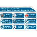Ver imagem 2 de Colchão Solteiro Castor Espuma D33 Sleep Max Euro Pillow (88x188x25) - 