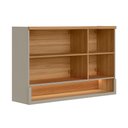 Ver imagem 2 de Armário Aéreo Cozinha 120 cm Allure 3 Portas 100% MDF Jequitibá/Gris Fosco - Linea Brasil