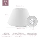 Ver imagem 1 de Cúpula Clássica de Abajur Luminária 11x10x19cm de Tecido Algodão Soquete Nacional Ref 16