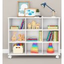 Ver imagem 1 de Armário Colmeia Horizontal 9 Nichos 100% Mdf Cor Branca