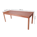 Ver imagem 3 de Conjunto Externo com Mesa Retangular 160cm e 4 Cadeiras Ultron Madeira Maciça Marrom