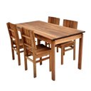 Ver imagem 2 de Conjunto Externo com Mesa Retangular 160cm e 4 Cadeiras Ultron Madeira Maciça Marrom