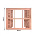 Ver imagem 3 de Kit 2 Janela Guilhotina com Ferragem Je821 100x100x12cm Esel