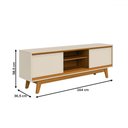 Ver imagem 3 de Rack para Tv até 65 Polegadas Atlas 2 Portas Cinamomo/off White - Madetec