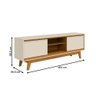 Rack para Tv até 65 Polegadas Atlas 2 Portas Cinamomo/off White - Madetec - 3