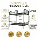 Ver imagem 6 de Beliche Casal/Casal em Ferro - Margarida:Preto